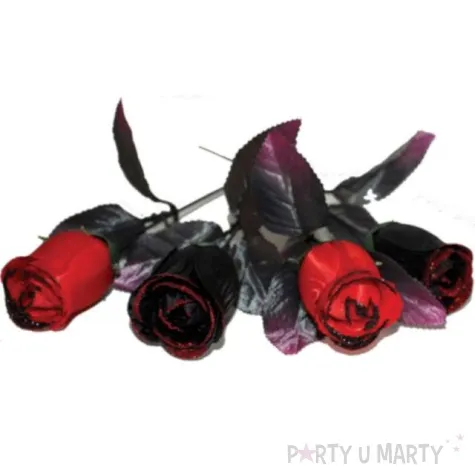 dekoracja halloweenowe roze amscan 4 szt