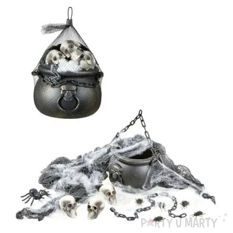 dekoracja haloweenowy kociol widmann zestaw