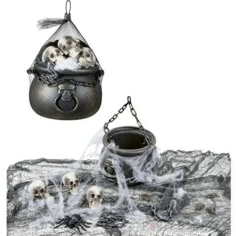 dekoracja haloweenowy kociol widmann zestaw