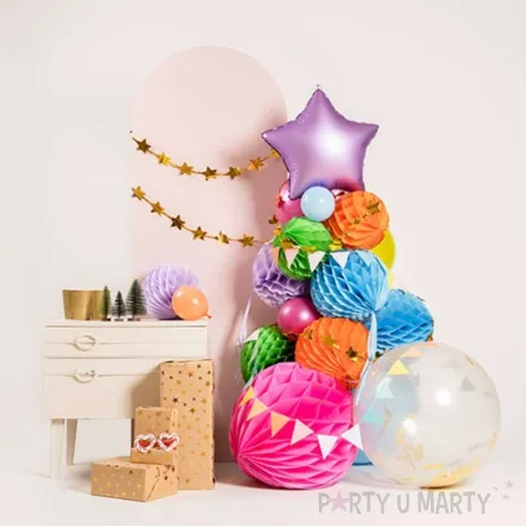 dekoracja honeycomb baby shower boy niebieski folat 30 cm