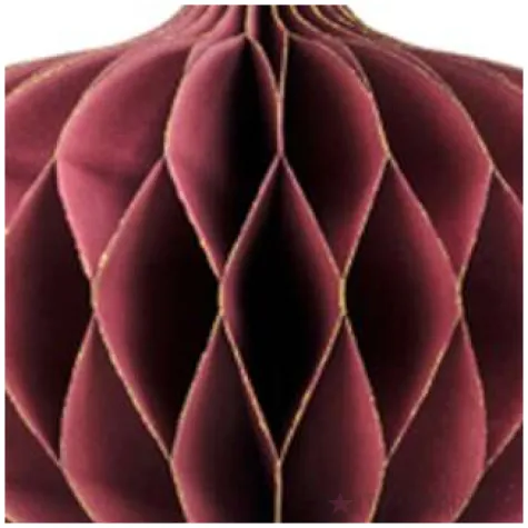 dekoracja honeycomb bombka bordowa partydeco 15 cm