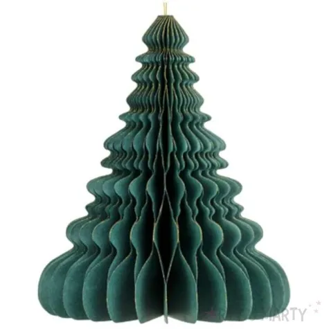 dekoracja honeycomb choinka zielona partydeco 24 cm