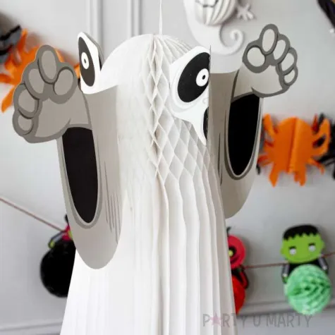 dekoracja honeycomb halloweenowy duch partypal 39 cm