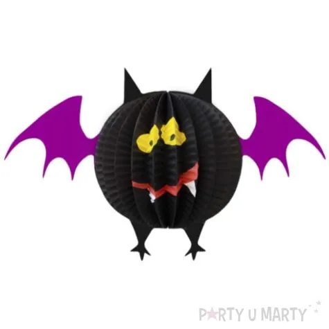 dekoracja honeycomb halloweenowy nietoperz partypal 28 cm