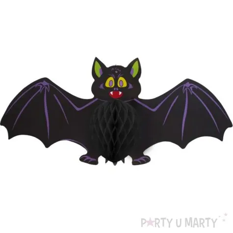 dekoracja honeycomb halloweenowy nietoperz partypal 60 cm