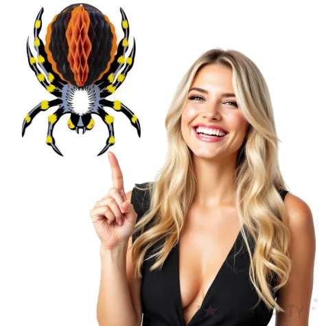 dekoracja honeycomb hallowenowy pajak partypal 25 cm