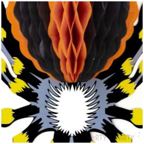 dekoracja honeycomb hallowenowy pajak partypal 25 cm