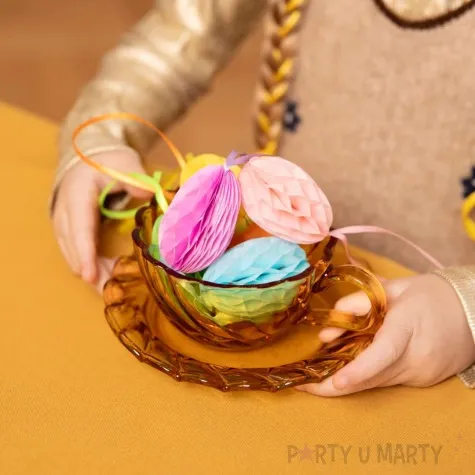 dekoracja honeycomb jajka mix partypal 6 cm 6 szt