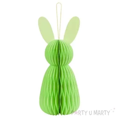 dekoracja honeycomb kroliczek zielony partydeco 30 cm
