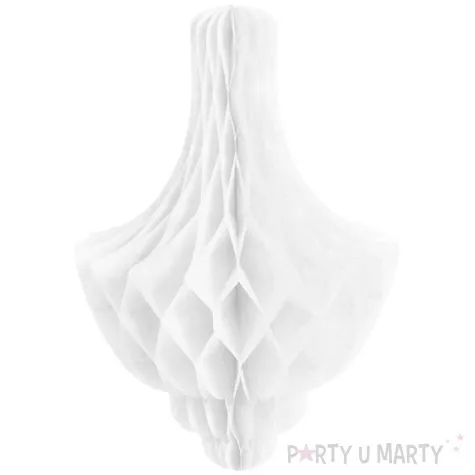 dekoracja honeycomb kropla biala 35 cm