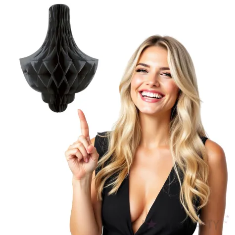 dekoracja honeycomb kropla czarna unique 35 cm