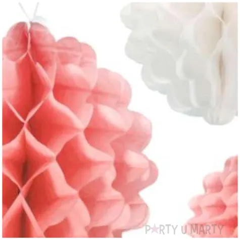 dekoracja honeycomb kula beauty and charm rozowy mix godan 3 szt