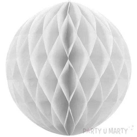 dekoracja honeycomb kula biala 10 cm