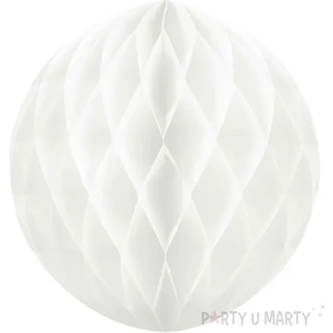 dekoracja honeycomb kula biala partypal 30 cm