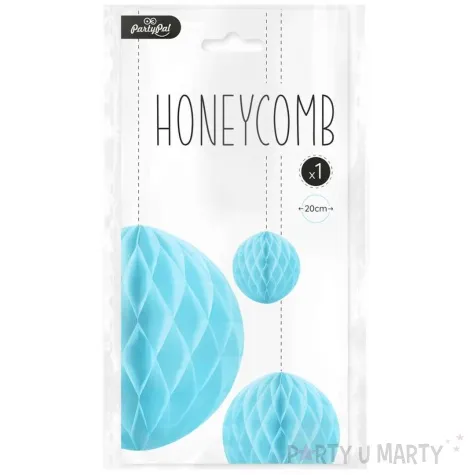 dekoracja honeycomb kula blekitny partypal 20 cm
