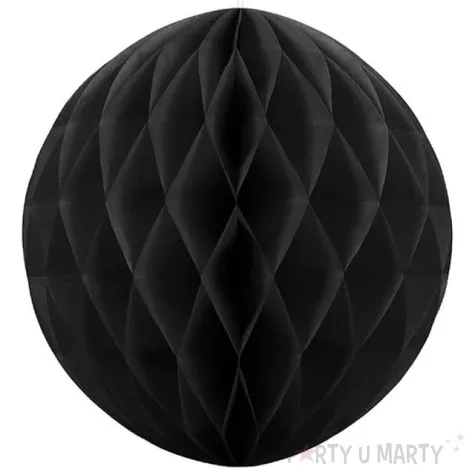 dekoracja honeycomb kula czarna 30 cm