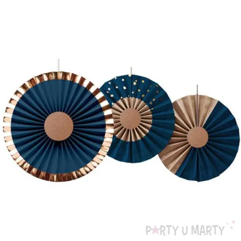 dekoracja honeycomb kula czarno zloty folat 3 szt