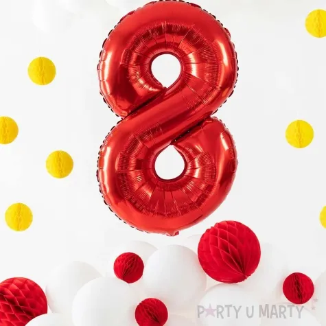 dekoracja honeycomb kula czerwony partypal 20 cm