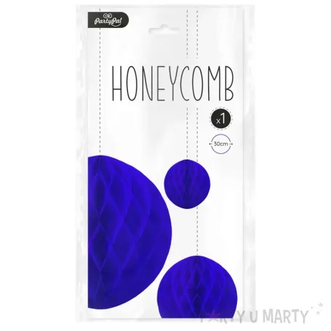 dekoracja honeycomb kula indygo partypal 30 cm