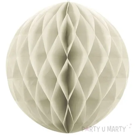 dekoracja honeycomb kula kremowa jasna 10 cm