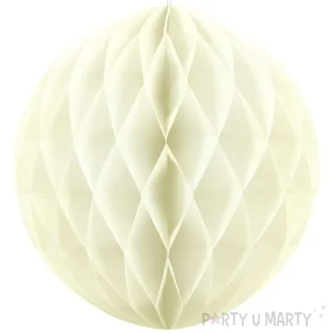 dekoracja honeycomb kula kremowa jasna 20 cm