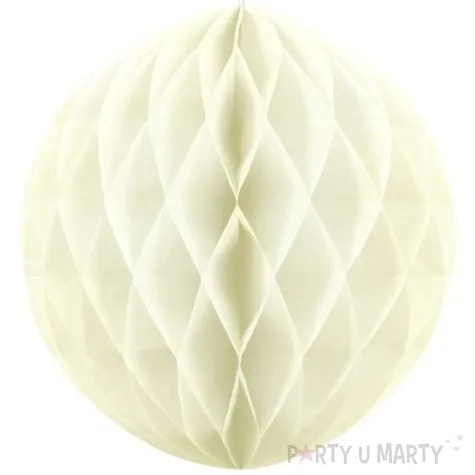 dekoracja honeycomb kula kremowa jasna 40 cm