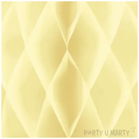 dekoracja honeycomb kula kremowy partypal 10 cm