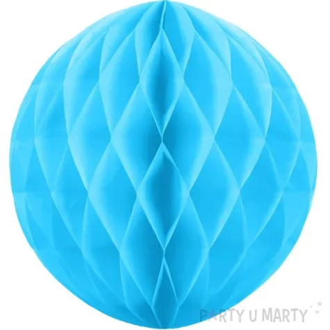 dekoracja honeycomb kula niebieski jasny partypal 20 cm