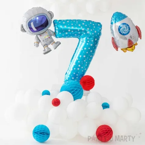 dekoracja honeycomb kula niebieski jasny partypal 20 cm