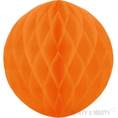 dekoracja honeycomb kula pomaranczowy partypal 30 cm