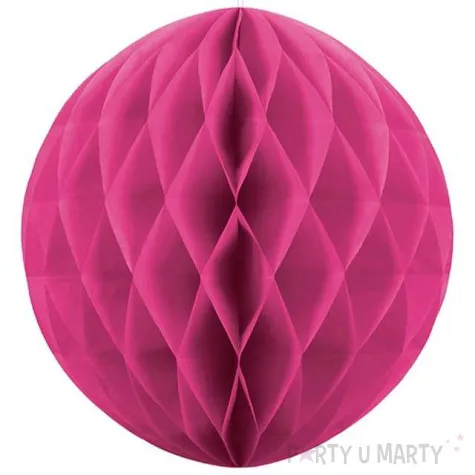 dekoracja honeycomb kula rozowa ciemna 20 cm