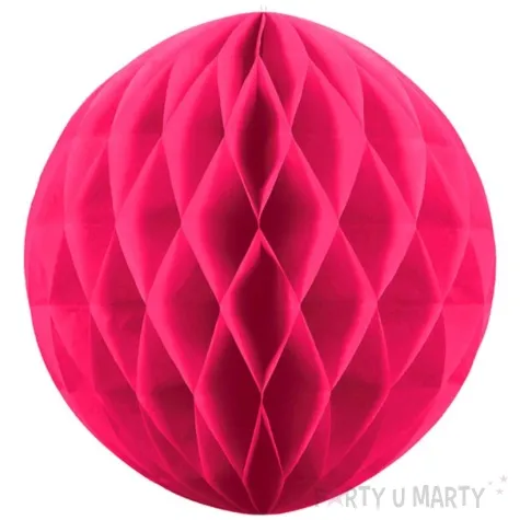 dekoracja honeycomb kula rozowa ciemna 30 cm