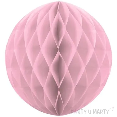 dekoracja honeycomb kula rozowa jasna 20 cm