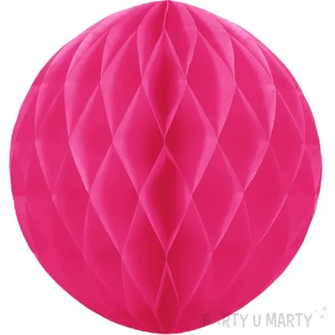 dekoracja honeycomb kula rozowy ciemny partypal 20 cm