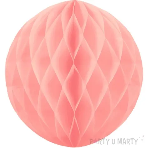 dekoracja honeycomb kula rozowy jasny partypal 10 cm