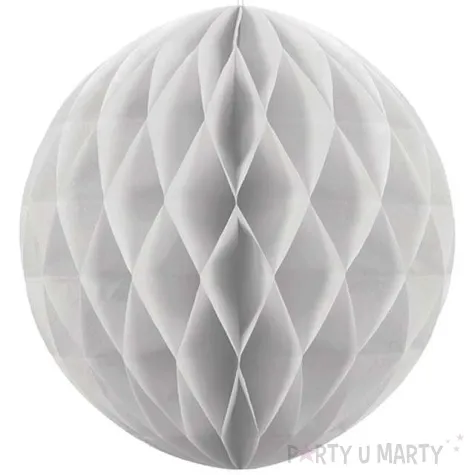 dekoracja honeycomb kula szara jasna 10 cm