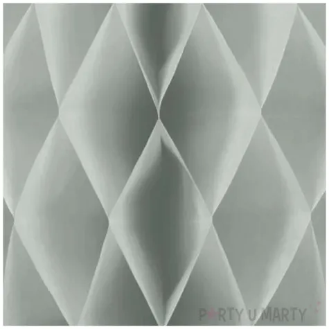 dekoracja honeycomb kula szary partypal 10 cm