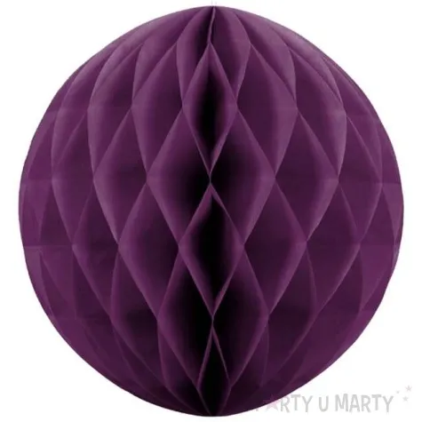 dekoracja honeycomb kula winogornowy ciemny 40 cm