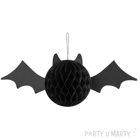 dekoracja honeycomb nietoperz halloween partydeco 45x17 cm