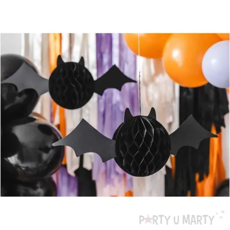 dekoracja honeycomb nietoperz halloween partydeco 45x17 cm