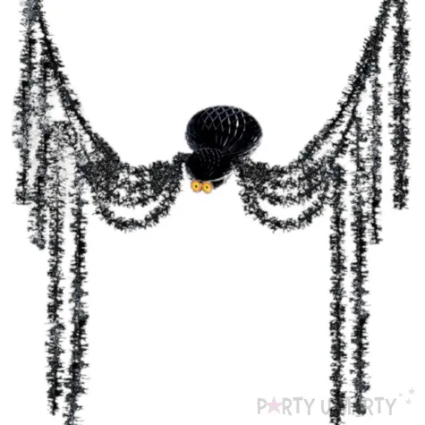 dekoracja honeycomb pajak czarna amscan 360 cm