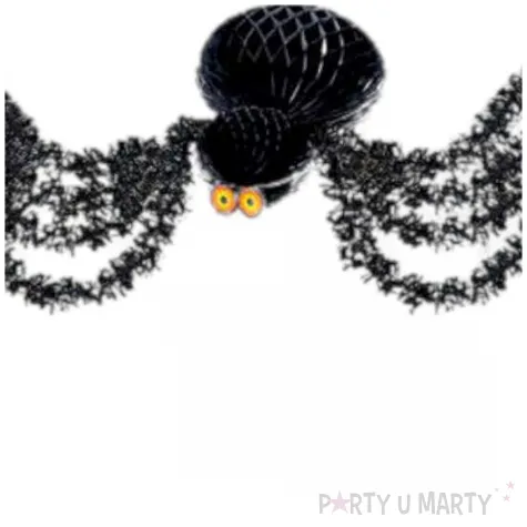 dekoracja honeycomb pajak czarna amscan 360 cm