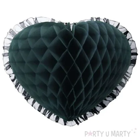 dekoracja honeycomb serce szara 45 cm funny fashion