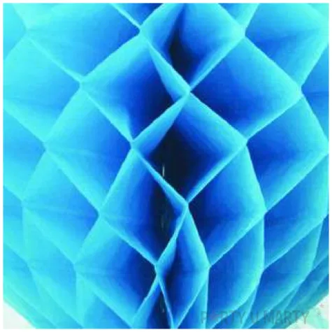 dekoracja honeycomb serce turkusowa 45 cm funny fashion