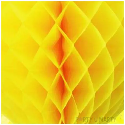 dekoracja honeycomb serce zolta 45 cm funny fashion