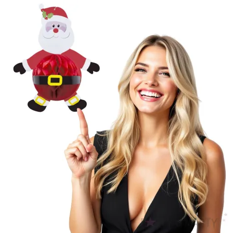 dekoracja honeycomb swiety mikolaj partypal 36 cm