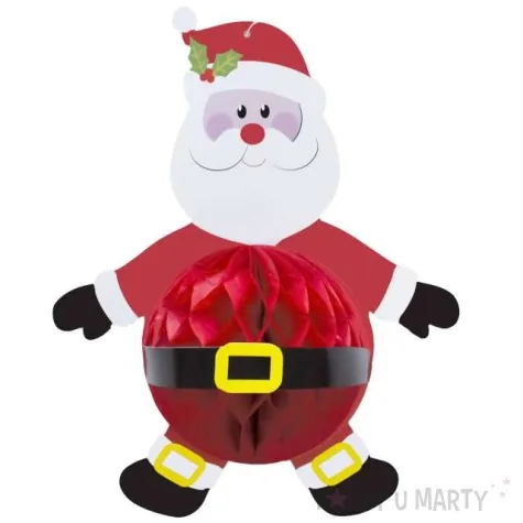 dekoracja honeycomb swiety mikolaj partypal 36 cm