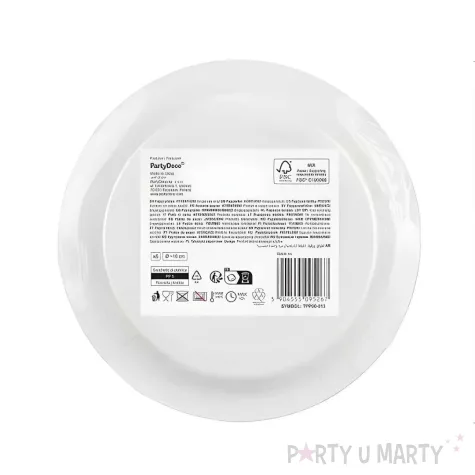 dekoracja jednorazowa zastawa stolowa talerzyki papierowe monokolor niebieskie 18 cm 6 szt