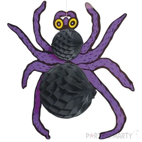 dekoracja kartonowa 3d pajak fioletowy