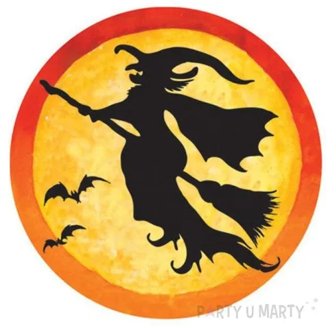 dekoracja kartonowa czarownica unique 13 cm 8 szt